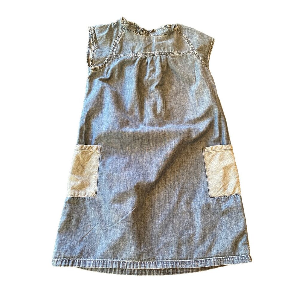 Gap Kids Blue Chambray Denim‎ Shift Dress Size Large 10--11
